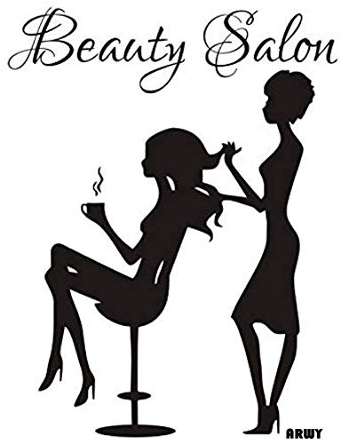 ARWY Salon Wall Stickers Profit Decal Letters Beauty Salon Poster Hairdresser Hair Stylist Haircut Girl Hair Accessories Detachable Decoration Wall Decals Decor Vinyl Sticker