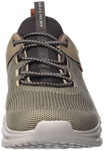 Skechers Skechers Men's 210480 Khk Sneaker, Khaki Knit Synthetic, 11