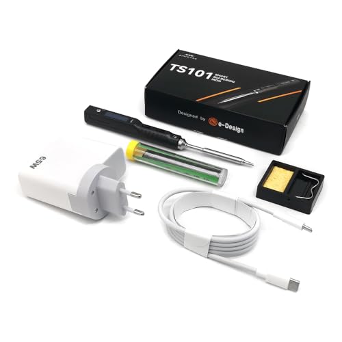 MINIWARE TS101 Lötkolben Schweißgerät BC2 Tips USB-C PD EU-Steckernetzteil Kit Tragbar Digit 65W Schnelles Aufheizen Temperatur Einstellbar 50-400