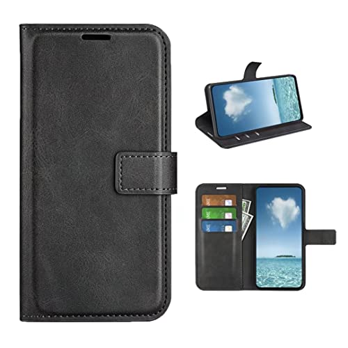 Étui en cuir de vachette pour Realme GT 6T 5G avec boucle carrée chic