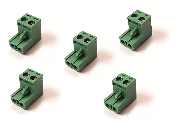 ESPtronics 5 Pcs 2 Pin Right Angle Screw Terminal Block Female Connector 300V/15A, 28-12 AWG 5085 Connecrtor Plug in Type Screw Terminal Connector - 5.08mm XY2500 Connector (B0BM7CKCV1) Amazon Price History, Amazon Price Tracker