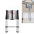 Telescoping Ladder 16.5FT Aluminum, Telescoping Attic Ladder RV Ladders with Extension System for Indoor and Outdoor Use, Collapsible Ladders for Home, 330lb Load Capacity