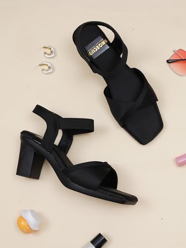 Image of Women's Shimmerstep Heel Sandal Comfortable Cushioned Footbed Adjustable Straps Anti-Slip Outsole Stylish & Elegant Design For Girls /Ladies