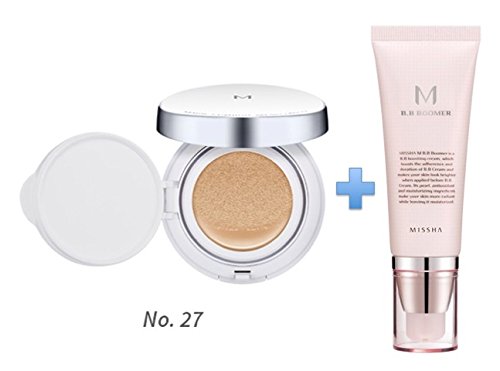 MISSHA M Magic Cushion SPF50+/PA+++ #27 Honey Beige Bundle with M BB Boomer