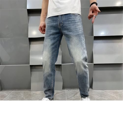 Men's Thin Menswear Jeans Casual Stretch Slim Straight Pants3