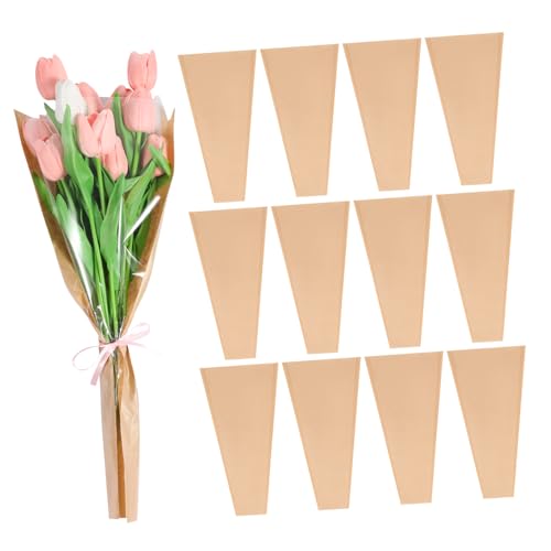 Sacs à fleurs en kraft pour bouquets de fleuriste de 50 pièces