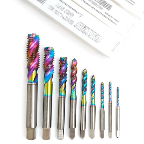 WEXWE Tools DLC Coating Spiral Flute Taps High Speed Steel
