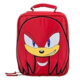 AI ACCESSORY INNOVATIONS Sonic The Hedgehog Insulated Lunch Box, Knuckles Mini Gaming Cooler with 3D Features and Top Padded Handle