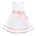 iixpin Babybekleidung Baby-Mädchen Prinzessin Kleid Festzug Taufkleid Hochzeit Partykleid Mädchen Tüll Kleidung Blumenmädchenkleid mit Baumwollhose Perle Rosa 74-80