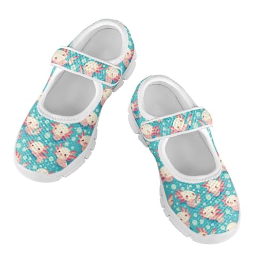 Yzaoxia Little or Big Kids Slip On Shoes Hook and Loop Sneakers for Girls Mesh Breathable Running Walking Sport Shoes Animal Print Barefoot Shoes Tennis Shoes Flat Footwear Gym School