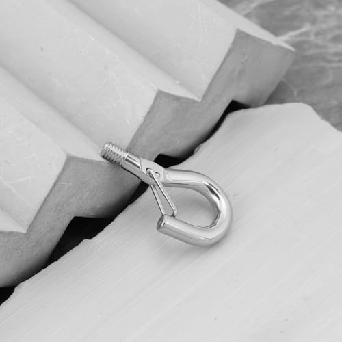 eMagTech 10 Stück M4-Schraubhaken Aufhängehaken mit Federschnalle Ösenhaken für die Meisten Kupplungskomponenten mit Metrischem Innengewinde