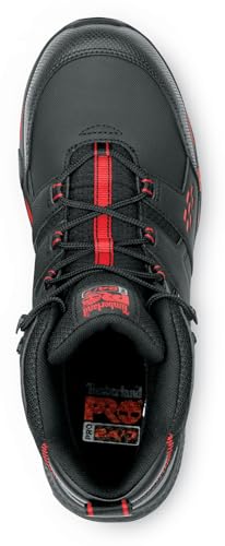 Timberland PRO Timberland PRO Switchback LT, Men's, Black/Red, Comp Toe, EH, WP, Hiker Work Boot (9.5 W)