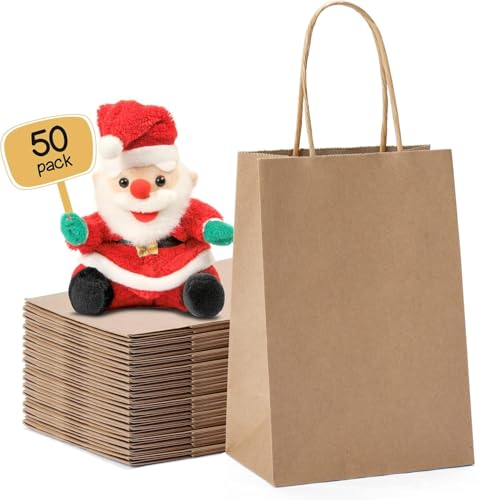 METRONIC 50Pcs Kraft Paper Gift Bags