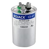 BOJACK 40+5 uF 40/5 MFD ±6% 370V/440 VAC CBB65 Dual Run Circular Start Capacitor for AC Motor Run or Fan...