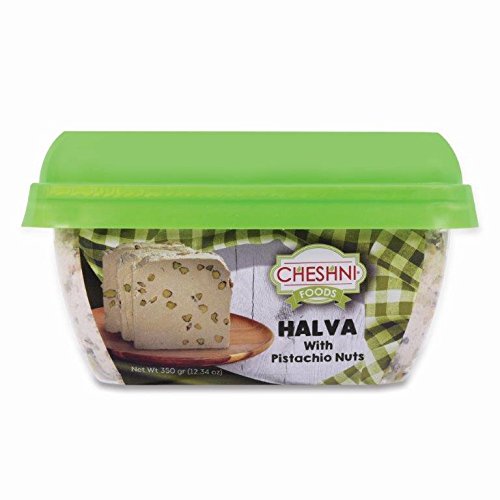 Postre tradicional de halva con pistacho