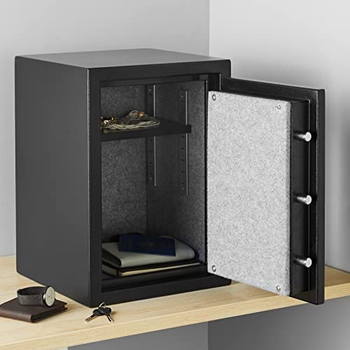 Amazon Basics Fire Resistant Security Safe With Programmable Electronic Keypad - 1.24 Cubic Feet, 14.17 X 13.8 X 19.67 Inches #TOP6