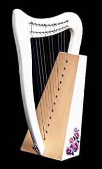 【値下げ！】ベイビーハープ　12弦 彫刻入り Amazon | Roosebeck社 ルーズベック Walnut Baby Harp ベイビー