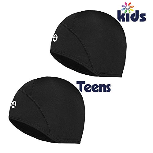 EMPIRELION Kids Lightweight Helmet Liner Teens Thin Thermal Skull caps Cover Ears Beanie