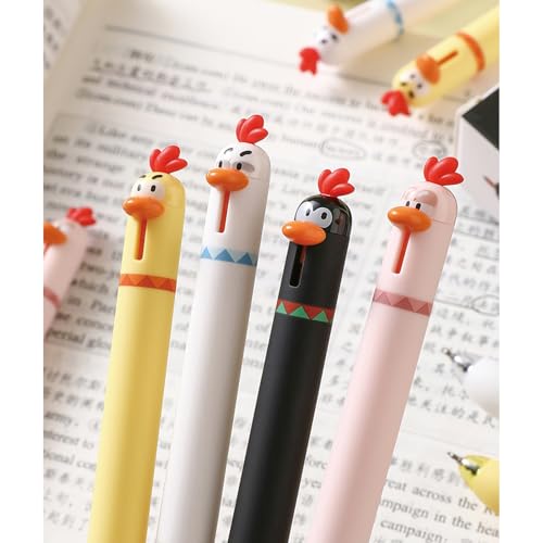 MOZXIRZ Bolígrafo Gel Retráctil 4 Piezas Tinta Negra 0.5mm miniatura 2