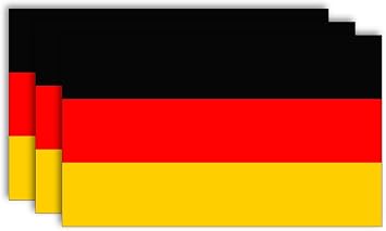 Germany Flag Sticker 3 Pack by DCM Solutions 4" W x 2.4" H