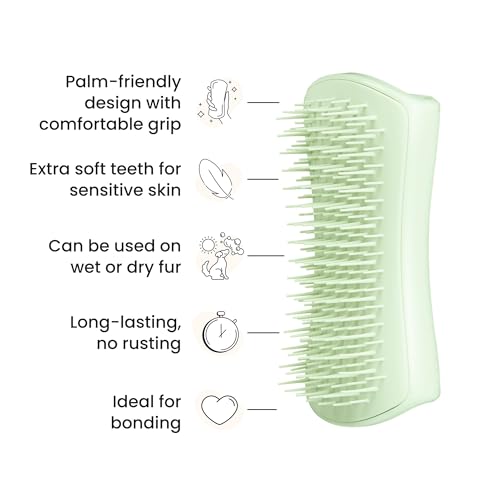 Tangle Teezer | Pet Teezer | Puppy Grooming Brush | Dry Brush or Dog Bath Brush | Mint