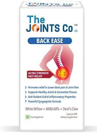 The Joints Co Back Ease, Advanced Back Pain Herbal formula-All Disc,Verterbra or Spine problems- 60 Veg Cap-1 mth dose