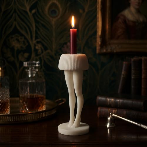 Candle Holder with 3 Inch Top for Pillar & Taper Candles, White - image 7
