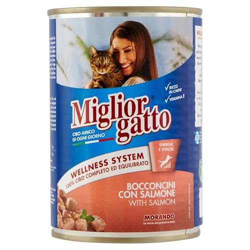 MigliorGatto Bocconcini salmone 405 Grammi