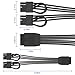 Aukuoy 12VHPWR Cable Extension, 16 Pin(12+4) Female to Dual PCIe 8 Pin(6+2) Male GPU, PSU Conversion Cable for Power Supply 6.8 in(17cm)