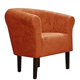 FORTISLINE Monaco W426_02 - Sillón de cóctel (2 pulgadas, microvelur), color naranja