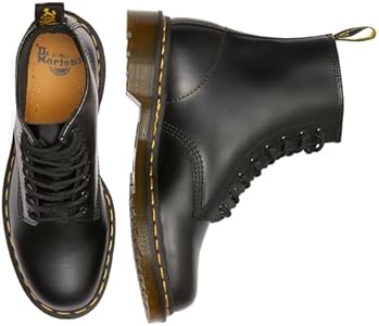 Dr. Martens Botas unissex 1460 Mono de couro liso com cadarço