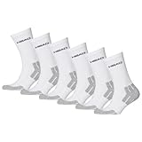  HEAD Unisex Performance Crew Socken Sportsocken 6er Pack white 300 - 35/38