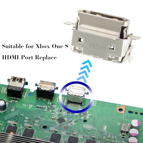 Image of 2PCS HDMI Port Replacement for Xbox One S, Only for Xbox One S Console Accessories Parts with Repair Kit