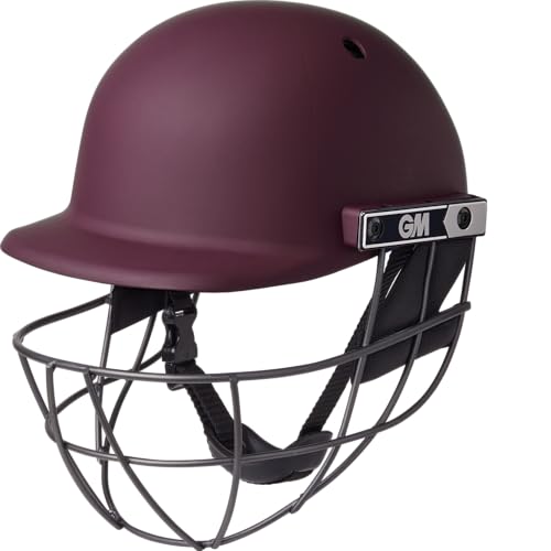 Casque de cricket junior bordeaux Maestro Gunn & Moore pour jeune joueur