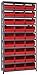Steel Shelving with Plastic Bins - 1275-209 - 12 x 36 x 75
