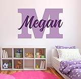 Custom Name and Initial Vinyl Wall Decal in Multiple Fonts and Sizes, Girl's Nursery Room, Girl's Na