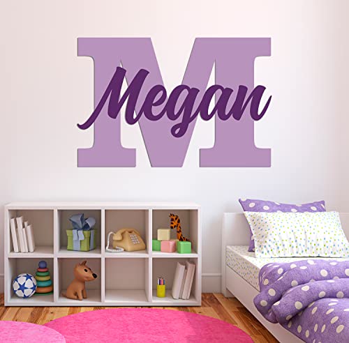 Custom Name And Initial Vinyl Wall Decal In Multiple Fonts And Sizes, Girl's Nursery Room, Girl's Name, Vinyl Wall Stickers For Kids, Boy's Name Wall Decal, Boy's Nursery Room, Wall Decal (E002) #TOP10
