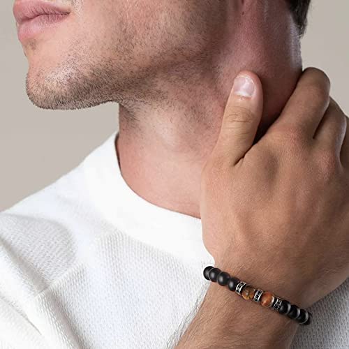 Graduation Bracelet For Class Of 2023 Tiger Eye Bracelets For Grads Best Friends Brother Schoolmates Stretch Bracelets For Men Natural Stone Beaded Bracelet Graduation Gift For Him Birthday Commencement Fashion Jewelry Gift #TOP2