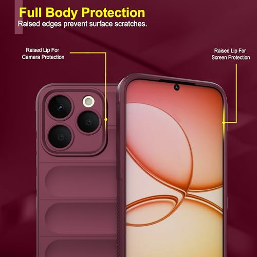 Image of amazon basics Back Case Cover for Realme 15T 5G | Compatible for Realme 15T 5G Back Cover | Liquid Silicon Magic Case with Camera Protection | Plum