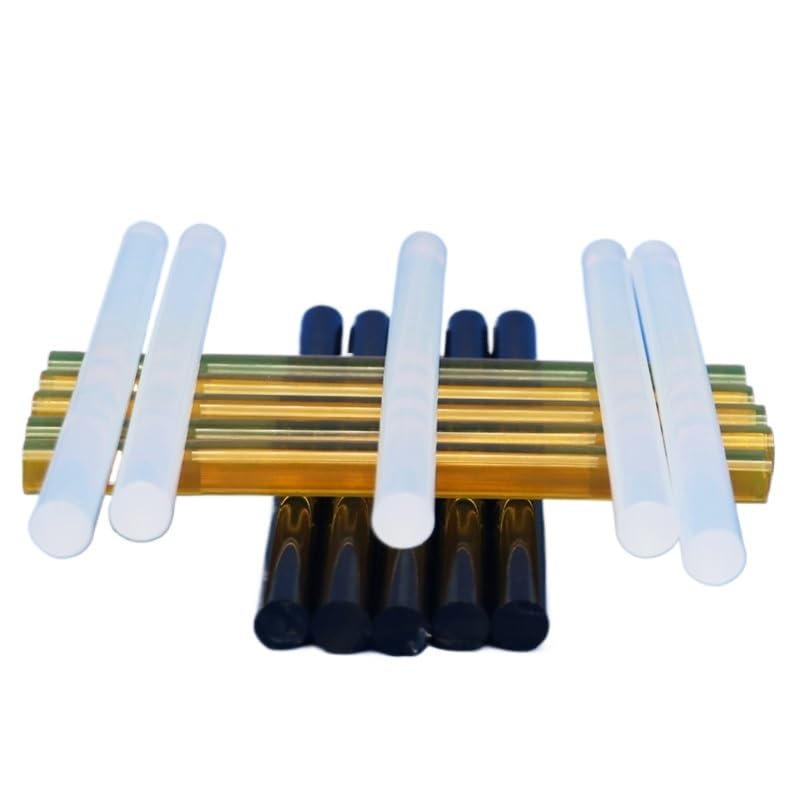 Colla A Caldo 7mm Stick di colla a caldo neri da 11 mm x 5 pezzi for pistola for colla elettrica, album artigianali, accessori in lega, for auto, senza vernice Colla A Caldo Ricariche(150mmBlack20Pcs)