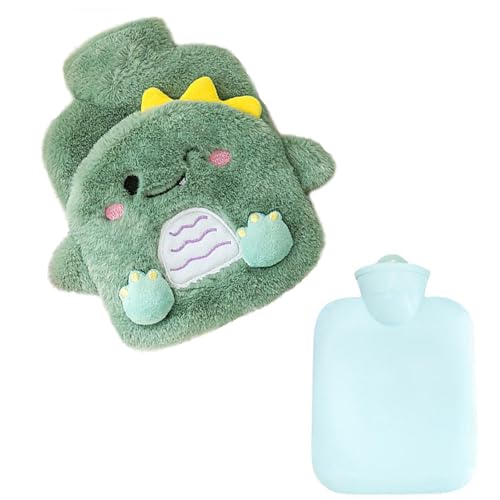 Wärmflasche dino Tier Wärmflaschen für Kinder Wärmeflasche Kuschelig Kleine Wärmflasche Dinosaurier Weiches Plüsch Nettes Gutes Geschenk für...