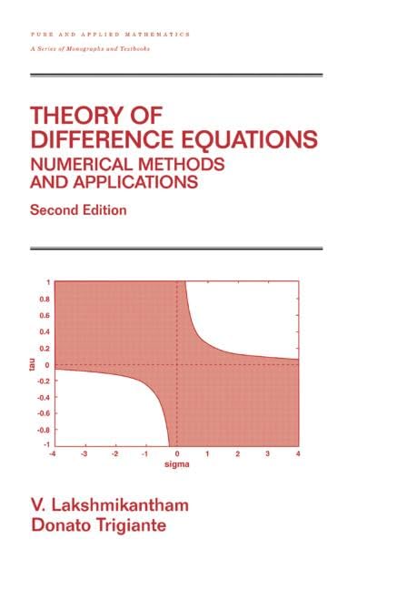Buy Theory Of Difference Equations Numerical Methods And Applications (Pure & Applied Mathematics) — BookShops.in