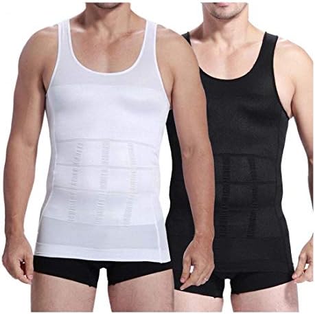 Mens Slimming Body Shaper Undershirt Vest Shirt Abs Abdomen Shaperware+A RFID Card Sleeve