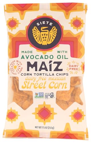 Image of Siete Family Foods Mexican Street Corn Maiz Tortilla Chips, 7.5 OZ