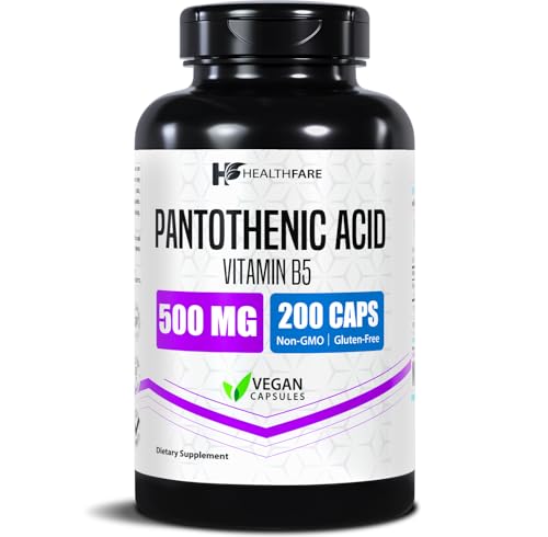 Healthfare Pantothenic Acid 500mg Supplement