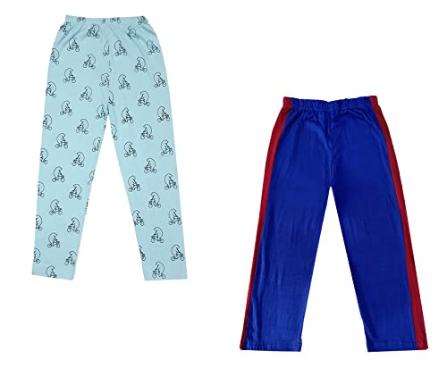 Image of IndiWeaves Boys and Girls Cotton Solid and Printed Pyjama /Pant /Trackpants [Pack of 2] Multicolor75