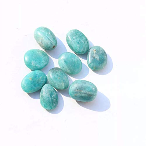 DOUPE Energía Balance Spirit Stone 1 Pieza 9 0g-150g Piedra del tamaño de la Palma del Cristal de Cuarzo amazonita Natural Crudo para relajación y estrés. (Size : 1pc 90G-110G)