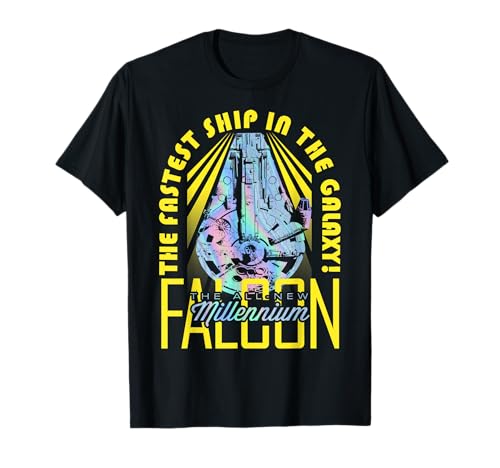 T-shirt Star Wars vêtement geek Millennium Falcon imprimé Han Solo