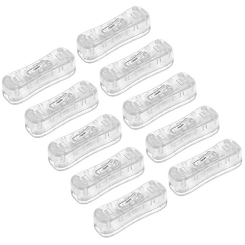 Uxcell Inline Cord Switch Ac 250V 2A Spst Feed-Through Rocker Switch For Bedroom Table Lamp Desk Light, Clear (Pack Of 10) #TOP18