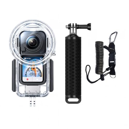 Sea frogs Boîtier sous-marin pour insta360 X6 avec poignée flottante et | Imperméable, anti-buée, résistant aux chocs, certifié IPX8, profondeur de 50 m